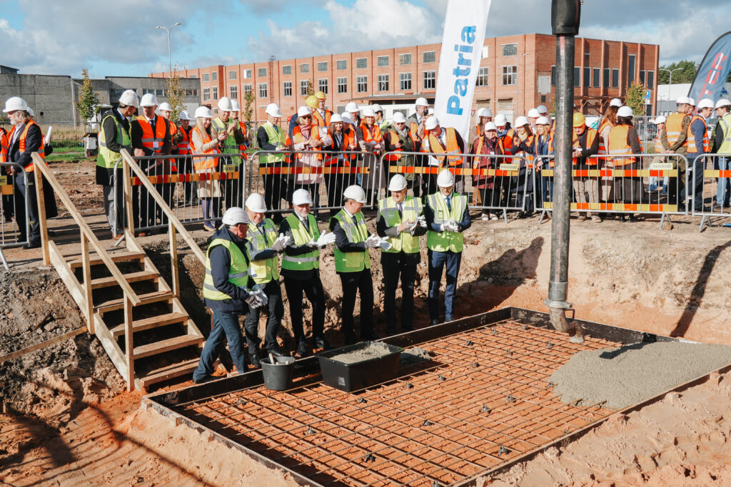 Foundation stone laid for new "Patria Latvia" production facility in Valmiera and first "Hunter" infantry fighting vehicle delivered to National Armed Forces