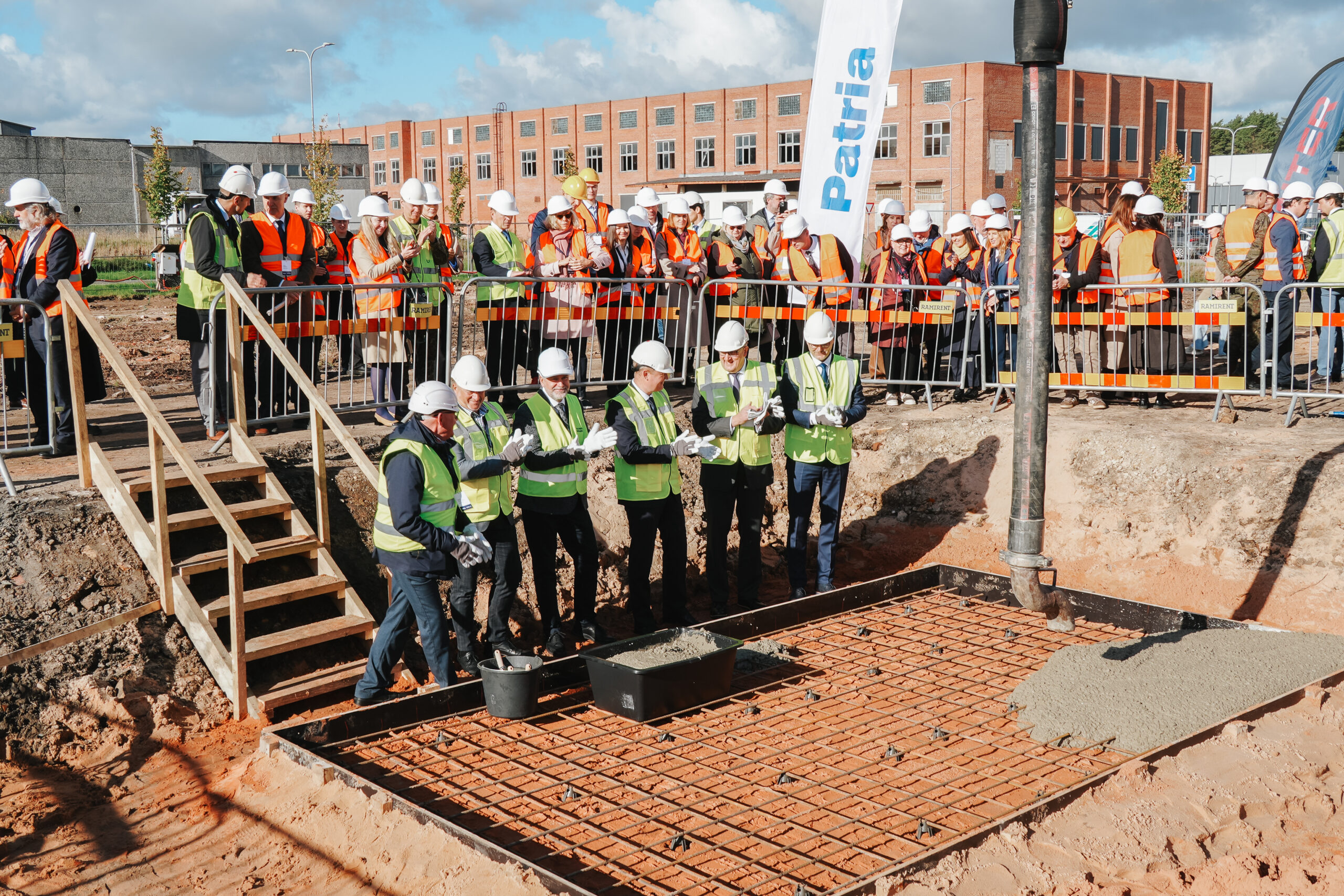 Foundation stone laid for new "Patria Latvia" production facility in Valmiera and first "Hunter" infantry fighting vehicle delivered to National Armed Forces