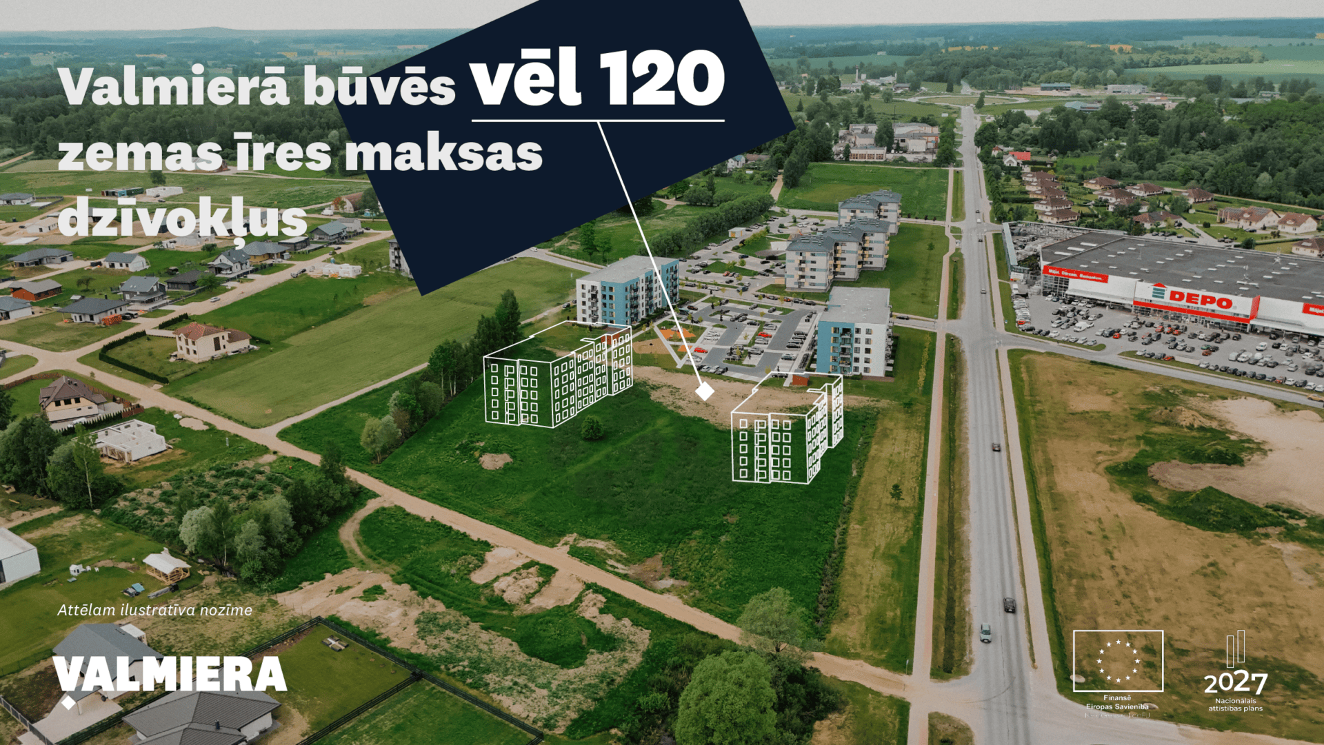Zemas īres maksas namu vizualizācija